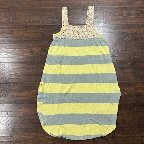 Free People Luca Crochet Stripe Knit Merida Combo Tunic Dress Size Medium Women - Picture 2 of 10